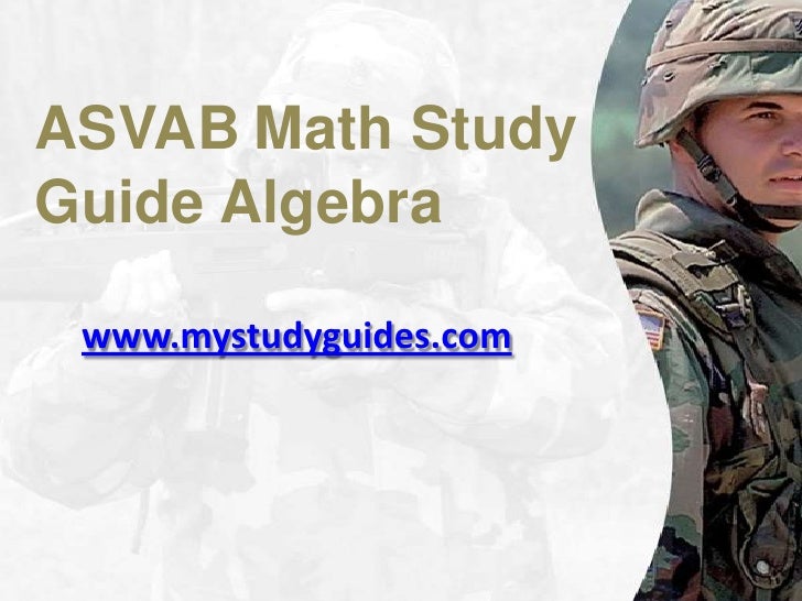 ASVAB asvab math study guide algebra