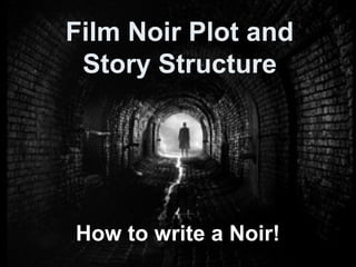 Film Noir Plot and
Story Structure

How to write a Noir!

 