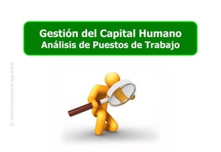 Gestión del Capital Humano
Análisis de Puestos de Trabajo
www.RicardoValenzuela.cl
 