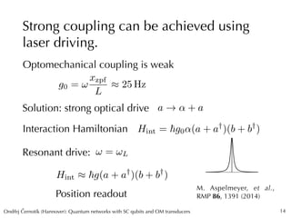 Quantum networks with superconducting circuits and optomechanical ...