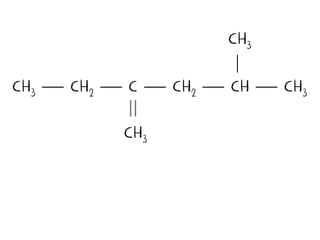 CH3

CH3  CH2  C  CH2  CH  CH3
CH3
 