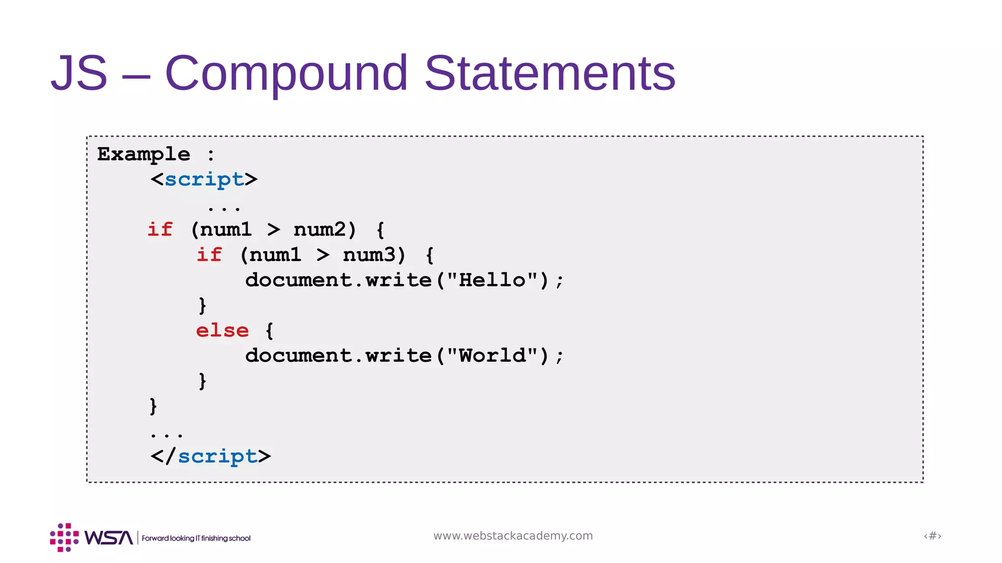 JavaScript - Chapter 4 - Types and Statements | PPT