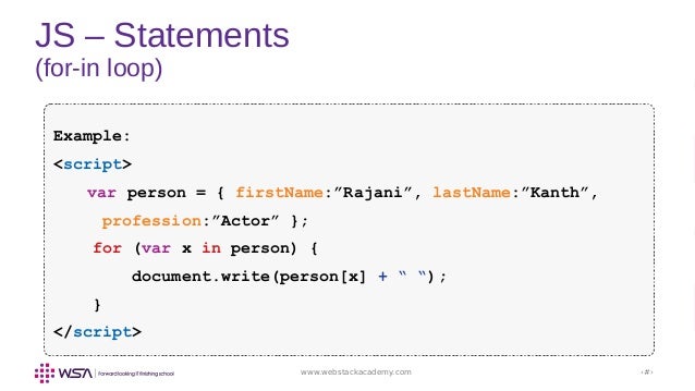 JavaScript - Chapter 4 - Types and Statements