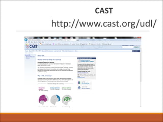 CAST
http://www.cast.org/udl/
 