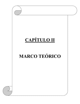 CAPÍTULO II
CAPÍTULO II
MARCO TEÓRICO
MARCO TEÓRICO

 