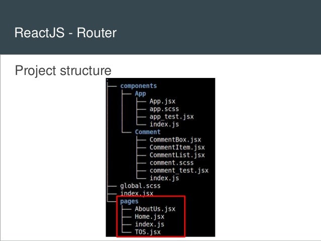 005. a React project structure