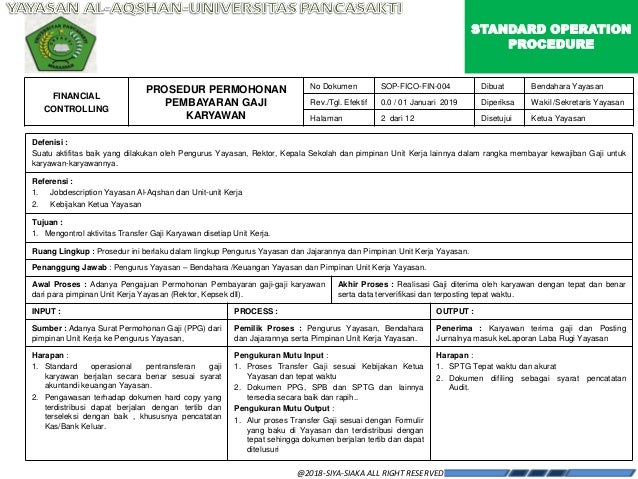 Implementasi SOP Business Process Finance Accounting PROSEDUR PERMO…