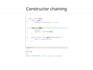 Types of Constructor , Super, and OOP principles. | PPTX