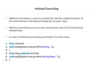 Types of Constructor , Super , and oop principles. | PPTX