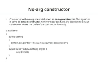 Types of Constructor , Super , and oop principles. | PPTX