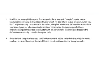 Types of Constructor , Super , and oop principles. | PPTX