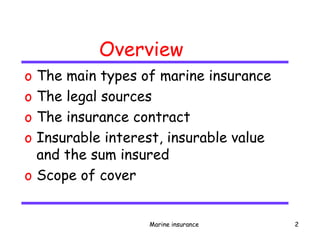 marine insurance law | PPT
