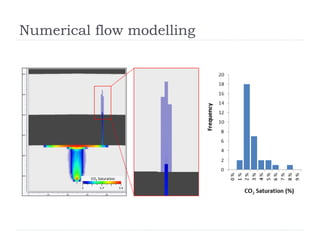 Numerical flow modelling
CO2 Saturation
 