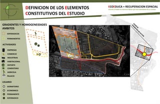 ECOEDUCA + RECUPERACION ESPACIALDEFINICION DEL POLIGONOVOLVER A PONER EN SERVICIO ÁREAS QUE NO FUNCIONAN EN LA CIUDADPERIMETRO DEL ESTUDIOZOOM IN. PERIMETRO DE ACCION             CALLE SANTA ANAUSOS: VIVIENDA 