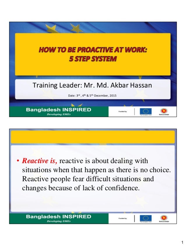 006. how to be proactive at work