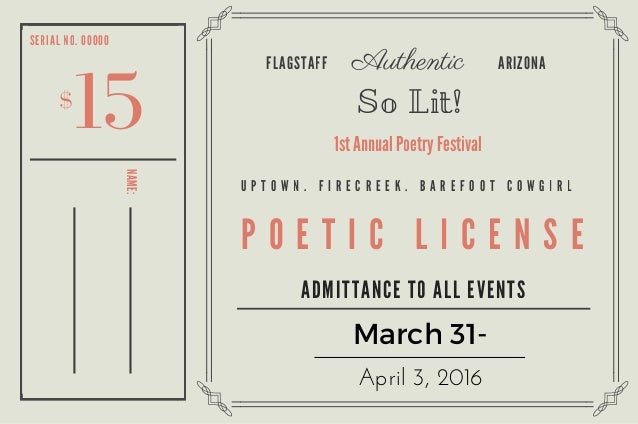 Poetic License >> Poetic License Pass Poetic License >> Poetic License Pass