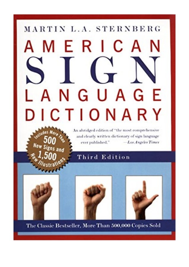 (1998) American Sign Language Dictionary, Third Edition (PDF) by Martin