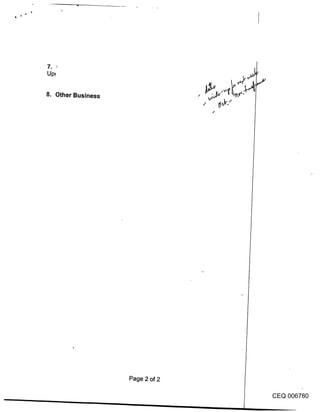 8. Other Business




                    Page 2 of 2

                                  CEQ 006780
 