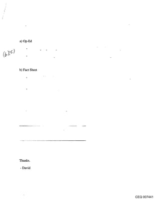 a) Op-FA




b) Fact Sheet




Thanks.

- David




                CEQ 007441
 