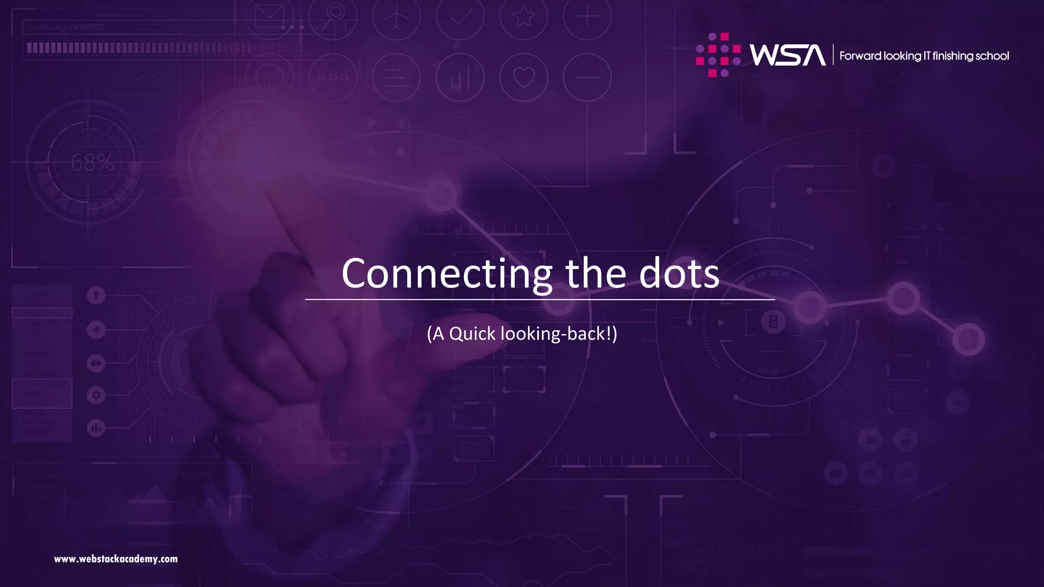 www.webstackacademy.comwww.webstackacademy.com Connecting the dots (A Quick looking-back!) 