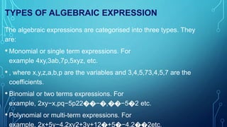 concepts of Algebric Expression .pptx