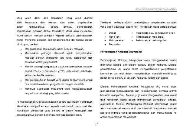 Nilai Murni Pendidikan Moral Tingkatan 3