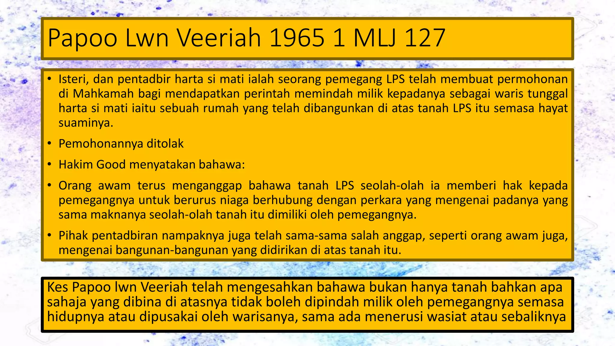 LAND LAW - LPS Lesen Pendudukan Sementara | PPTX