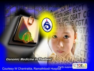 Partly supported by 
Genomic Medicine in Thailand 
Courtesy W Chantratita, Ramathibodi Hospital  