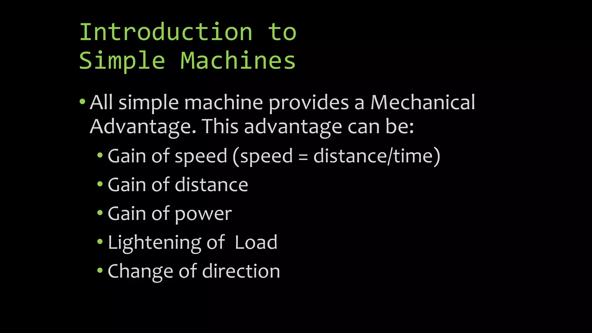 006 mechanical advantage gears & levers PPT