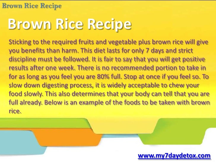 7 Day Brown Rice Detox 006 my 7 day detox fast way to cleanse with brown 7 Day Brown Rice Detox 006 my 7 day detox fast way to cleanse with brown