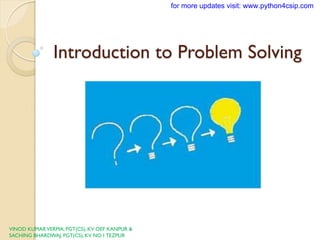 Comprehensive Guide to Problem Solving and Software Development Life ...