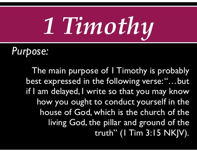 Tour Of Living Letters Introduction To 1 Timothy