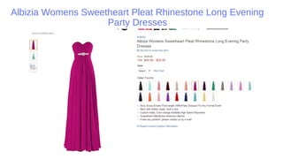 Albizia Womens Sweetheart Pleat Rhinestone Long Evening
Party Dresses
 