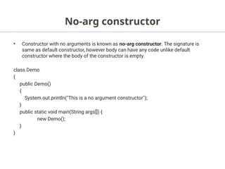 Comprehensive Guide to Java Constructors, Overloading, Overriding, and ...