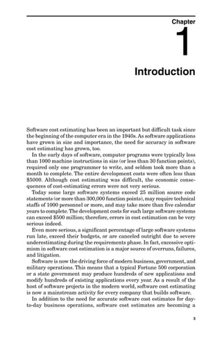 Introduction to Software Cost Estimation | PDF