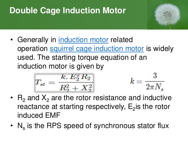 Applications squirrel cage induction motor Application of