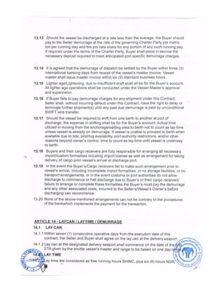 SUGAR CONTRACT WITH THAILAND