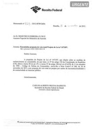  Parecer da Receita Federal do Brasil sobre a Lei 12.741/2012 (PL 1472/2007)