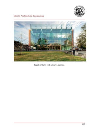 MSc In Architectural Engineering
___________________________________________________________________________




                     Façade of Surry Hills Library, Australia




___________________________________________________________________________
                                                                        105
 