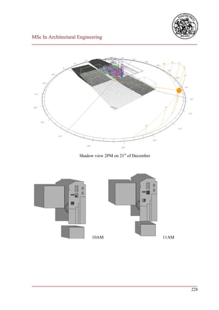 MSc In Architectural Engineering
___________________________________________________________________________




                     Shadow view 2PM on 21st of December




                           10AM                            11AM




___________________________________________________________________________
                                                                        228
 