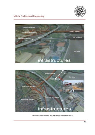 MSc In Architectural Engineering
___________________________________________________________________________




                   Infrastructures around ANAS bridge and PO RIVER

___________________________________________________________________________
                                                                         42
 
