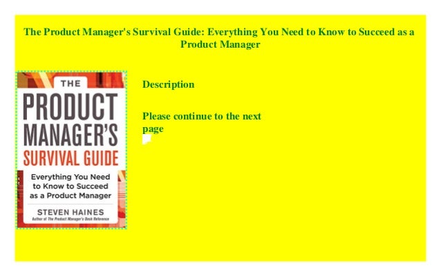 The Product Manager's Survival Guide PDF Free download The Product Manager's Survival Guide PDF Free download