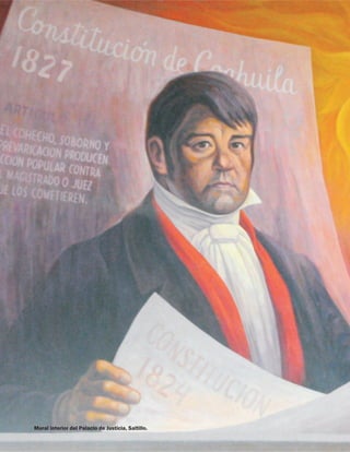 Mural interior del Palacio de Justicia, Saltillo.
 