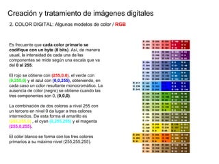 Creación y tratamiento de imágenes digitales: color digital | PPT