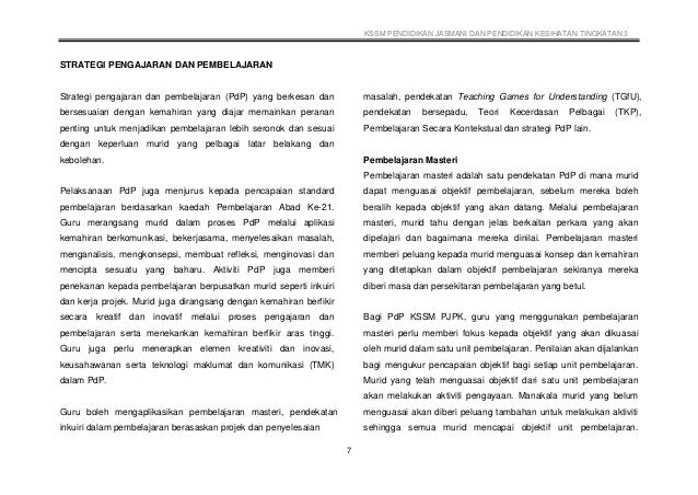 Dskp Pjpk Tingkatan 3 / Pendidikan jasmani dan pendidikan kesihatan