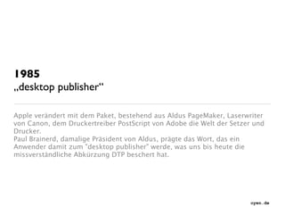 Evolution des Publishing | Reflexionen