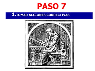 PASO 7
1.TOMAR ACCIONES CORRECTIVAS
 