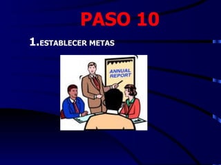PASO 10
1.ESTABLECER METAS
 