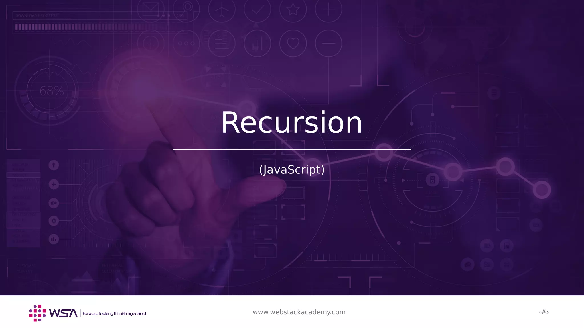 www.webstackacademy.com ‹#›www.webstackacademy.com ‹#›
Recursion
(JavaScript)
 