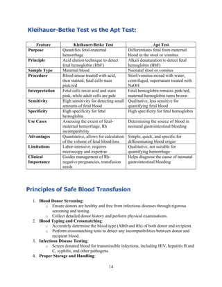 hematology of the newborn at a glance- neonatology | PDF